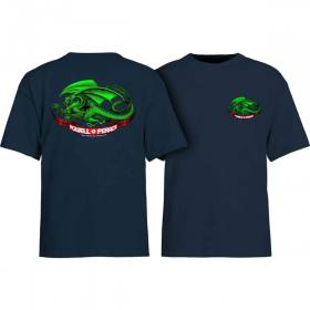 Powell Peralta Oval Dragon Youth T-Shirt - Navy Blue
