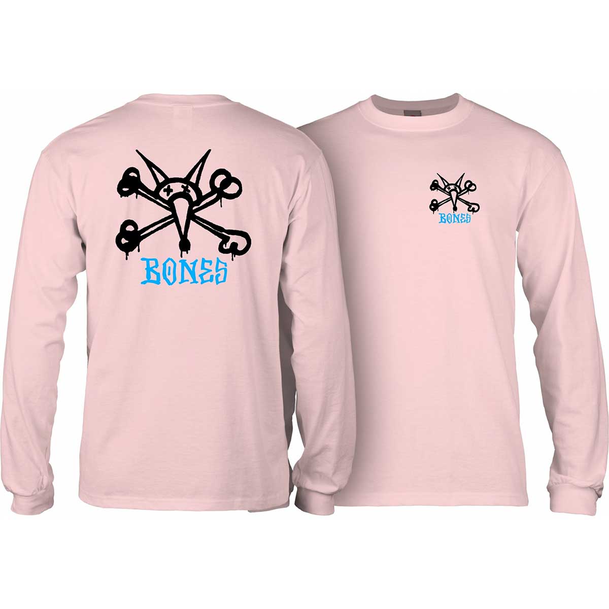 POWELL PERALTA "Rat Bones" Skateboard T-Shirt SKY BLUE S M L XL Bones Brigade 