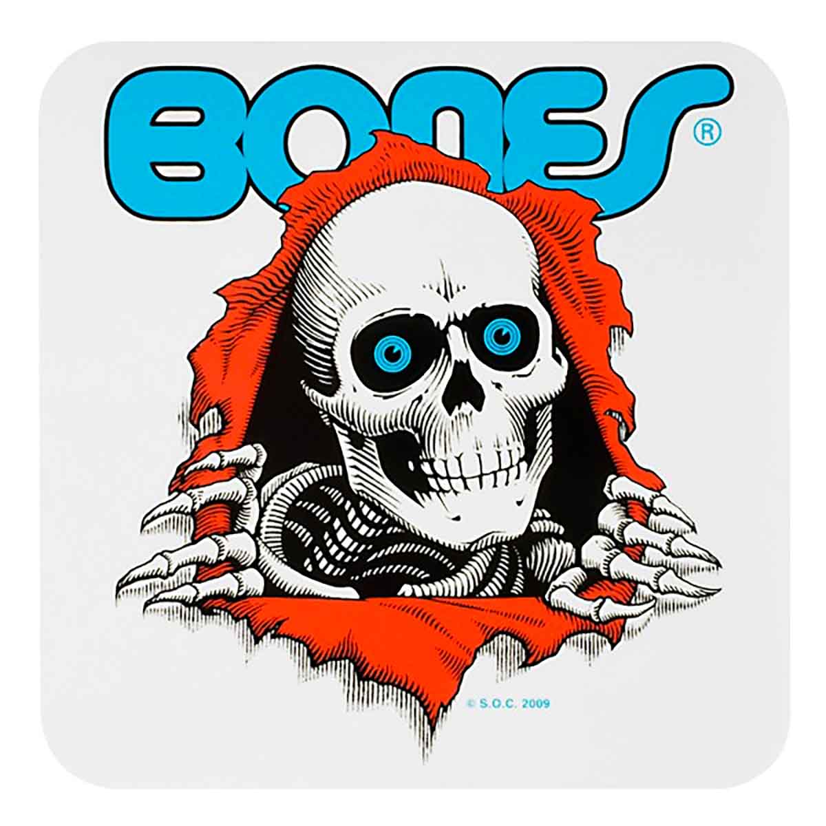 Powell Peralta Ripper Bumper Sticker - White | SoCal Skateshop