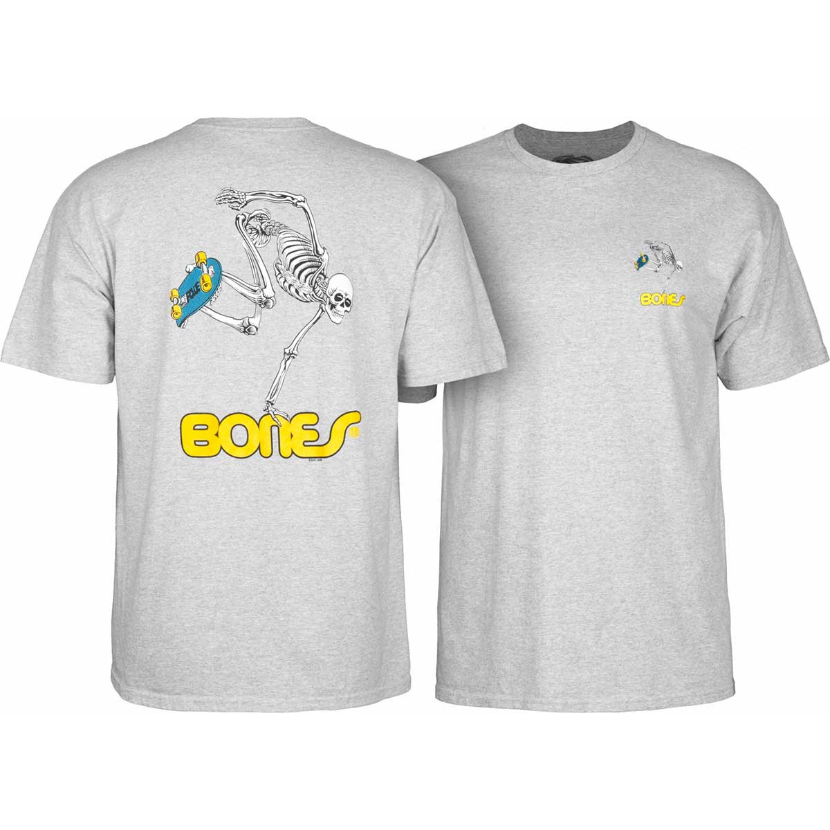 Powell Peralta Skateboard Skeleton T-Shirt - Sport Grey | SoCal
