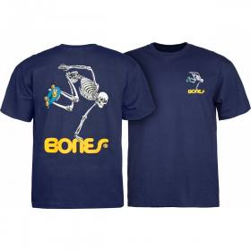 Powell Peralta Skateboarding Skeleton Youth T-Shirt - Navy Blue