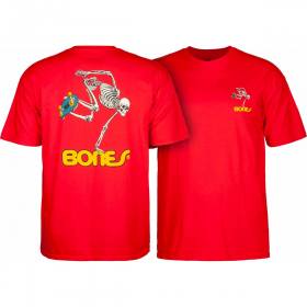 Powell Peralta Skateboarding Skeleton Youth T-Shirt - Red