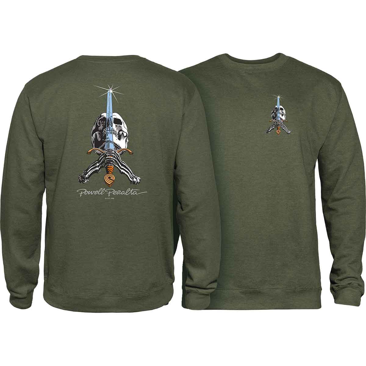 army green crew neck sweatshirt