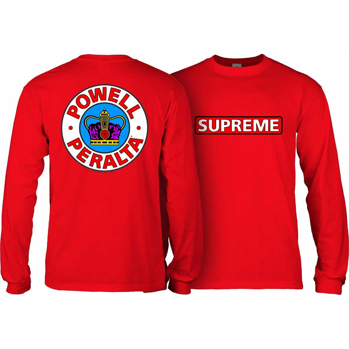 Powell Peralta Supreme Long Sleeve T-Shirt - Red