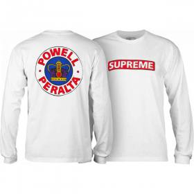 Powell Peralta Supreme Long Sleeve T-Shirt - White