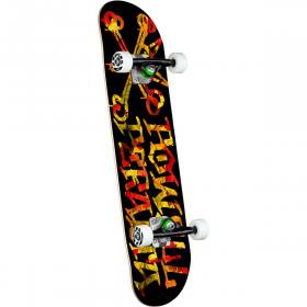 Powell Peralta Vato Rat Leaves Mini Complete Skateboard - Black 7.5x28.65