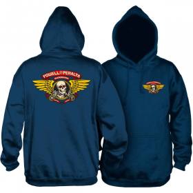 Powell Peralta Winged Ripper Mid-Weight Pullover Hoodie - Navy Blue
