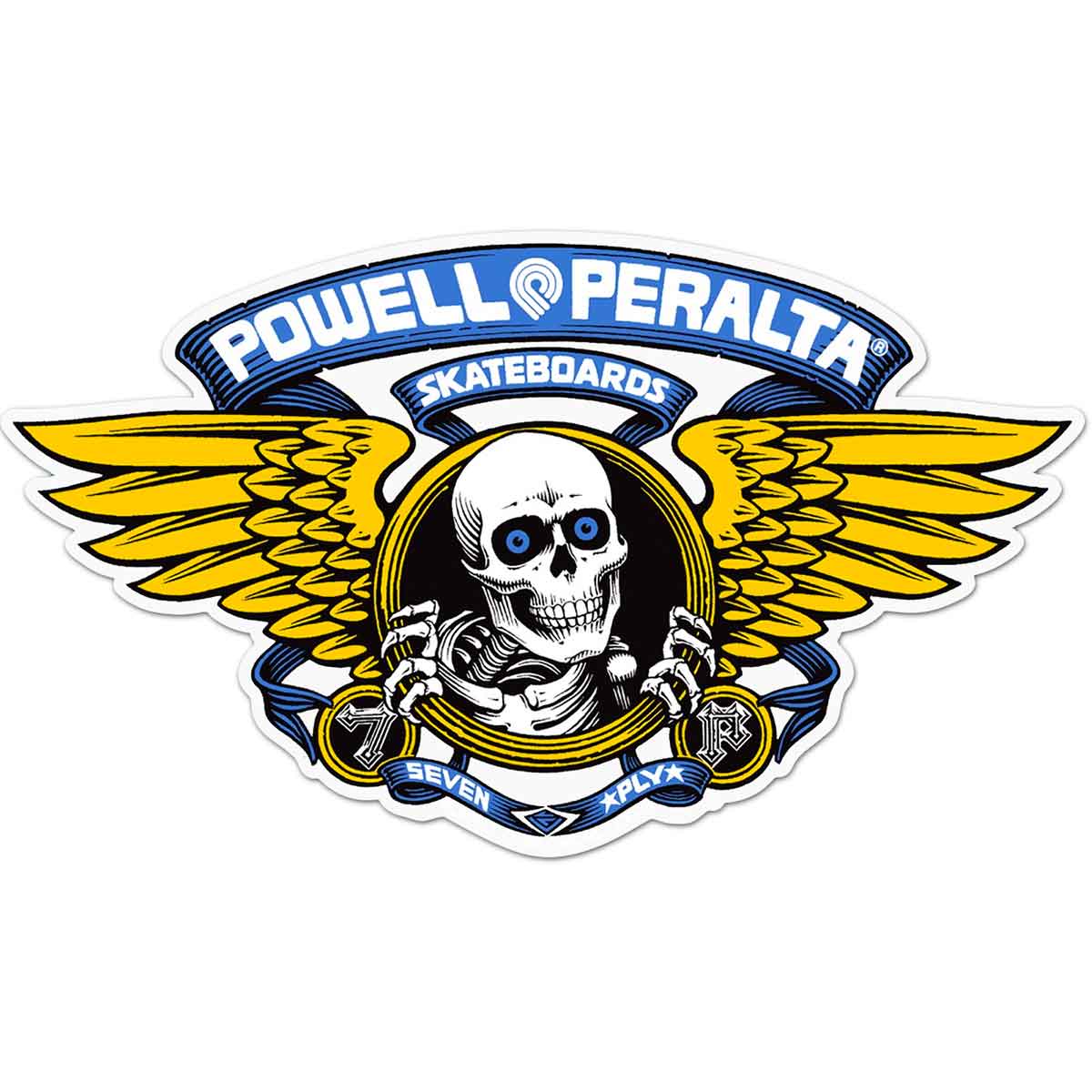 5" Winged Ripper Die-Cut Sticker Blue Powell Peralta 