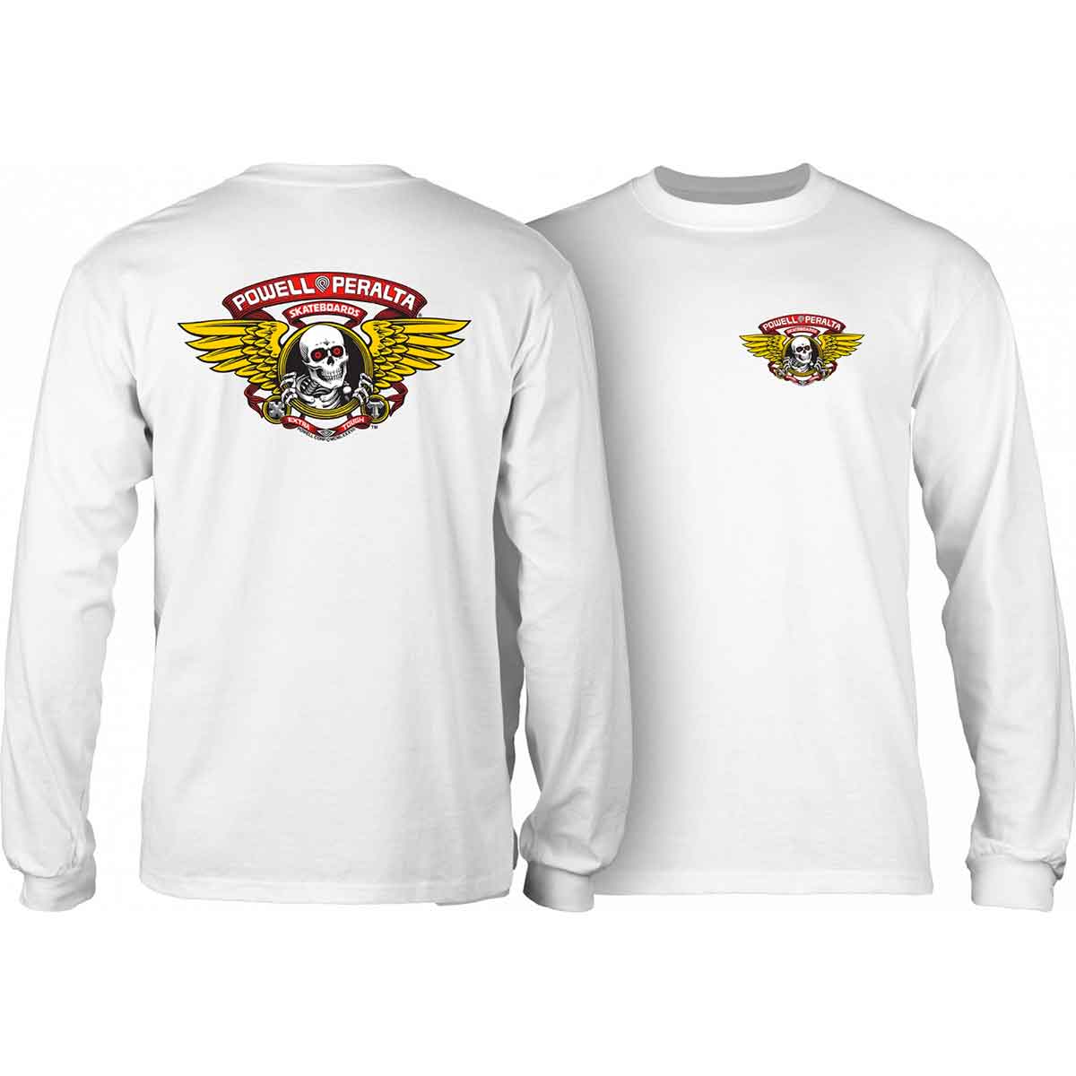 Powell Peralta Winged Ripper Long Sleeve T-Shirt - White