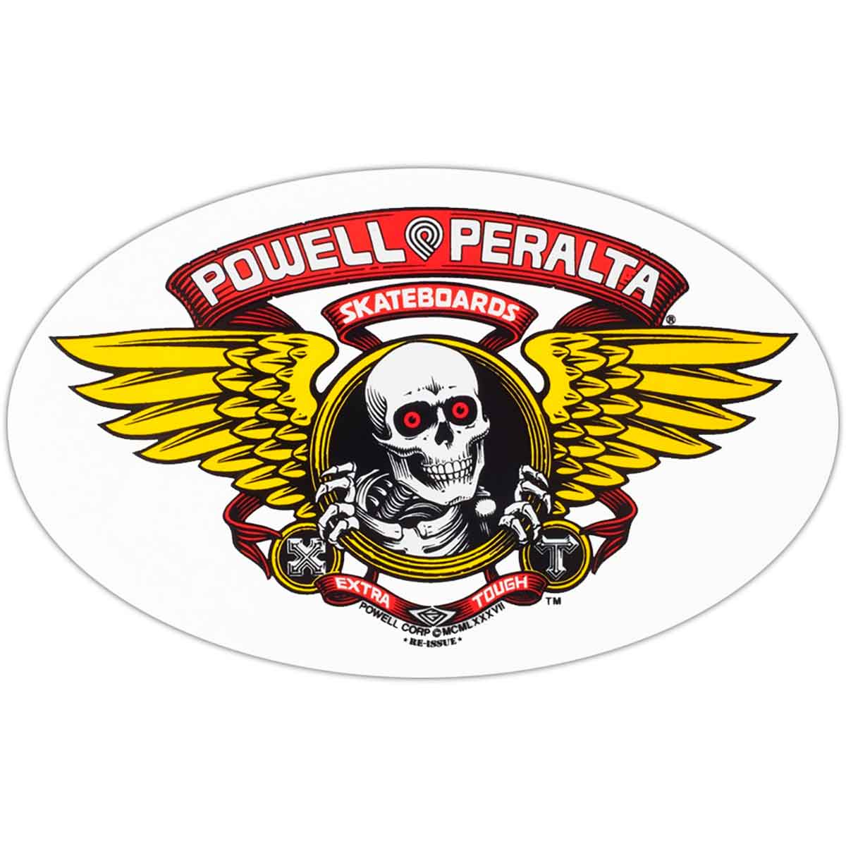 Powell Peralta Winged Ripper Sticker - 6.5" Red | SoCal Skateshop