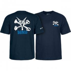 Powell Peralta Rat Bones Youth T-Shirt - Navy Blue