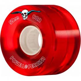 59mm 80a Powell Peralta Clear Cruiser Wheels - Red