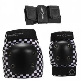 Pro-Tec Youth Street Gear 3-Pack Combo - Black Checker
