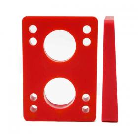 1/2" to 1/4" Hard Psycho Hardware Truck Wedge Risers - Red