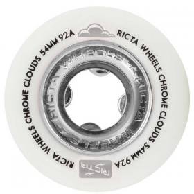 54mm 92a Ricta Chrome Clouds Wheels - White/Black