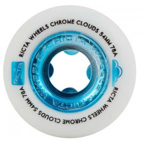 54mm 78a Ricta Chrome Clouds Wheels - White/Blue