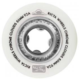 56mm 92a Ricta Chrome Clouds Wheels - White/Black