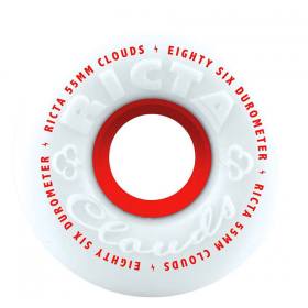 55mm 86a Ricta Clouds Wheels - White/Red