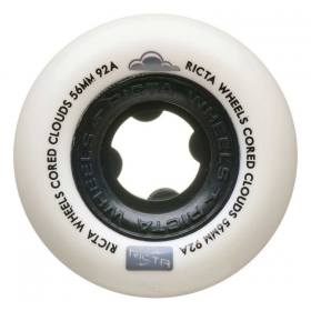56mm 92a Ricta Cored Clouds Wheels - White/Black
