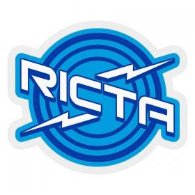 Ricta Rings Sticker - 3.25" x 2.77" Blue/White