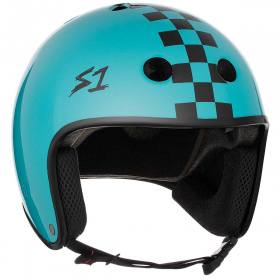 S1 Retro Lifer Helmet - Gloss Lagoon/Black Checkers