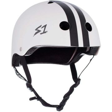 S1 Lifer Helmet - Gloss White/Black Stripes
