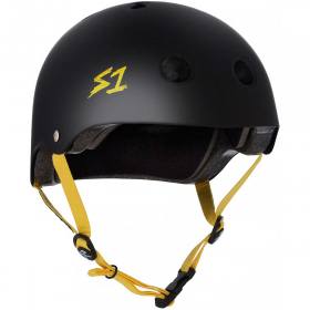 S1 Lifer Helmet - Matte Black/Yellow Straps
