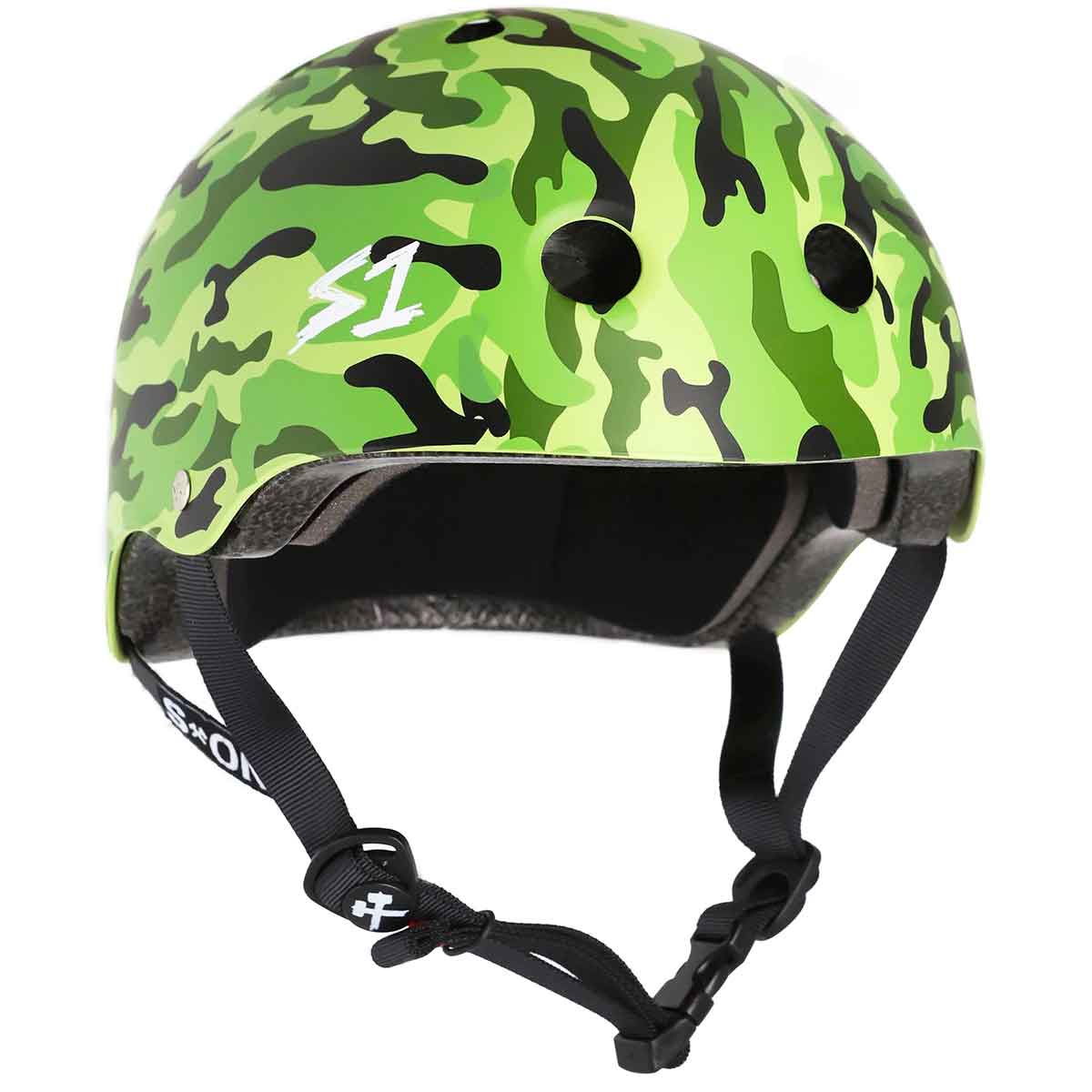 S1 Lifer Skateboard Helmet - Matte Green Camo | SoCal Skateshop