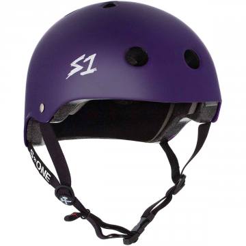 S1 Lifer Helmet - Matte Black/Cyan Straps | SoCal Skateshop