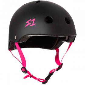 S1 Lifer Helmet - Matte Black/Pink Straps
