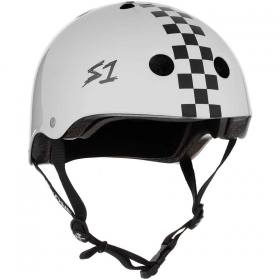 S1 Lifer Helmet - White Gloss/Checkers
