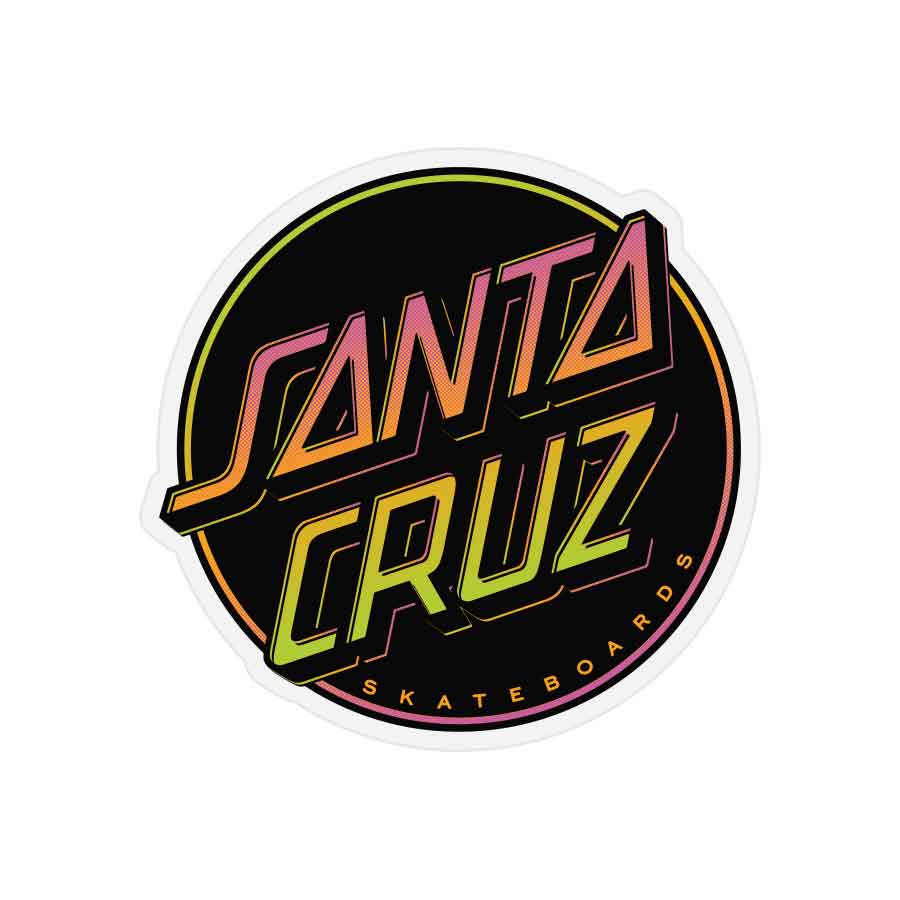 Santa Cruz Skateboards Contra Dot Clear Mylar Sticker - 3