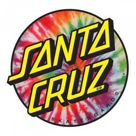 Santa Cruz Tie Dye Dot Sticker - 3"