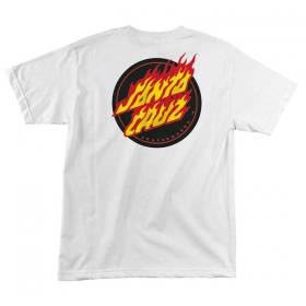 Santa Cruz Flaming Dot T-Shirt - White