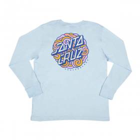 Santa Cruz Girls Funky Dot Youth Long Sleeve T-Shirt - Light Blue