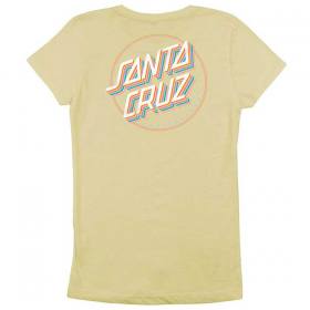 Santa Cruz Girls Layer Dot Fitted T-Shirt - Banana Cream
