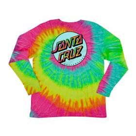 Santa Cruz Girls Missing Dot Youth Long Sleeve T-Shirt - Minty Rainbow