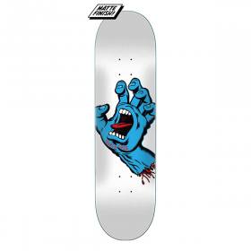 8.25x31.8 Santa Cruz Screaming Hand Deck - Matte White