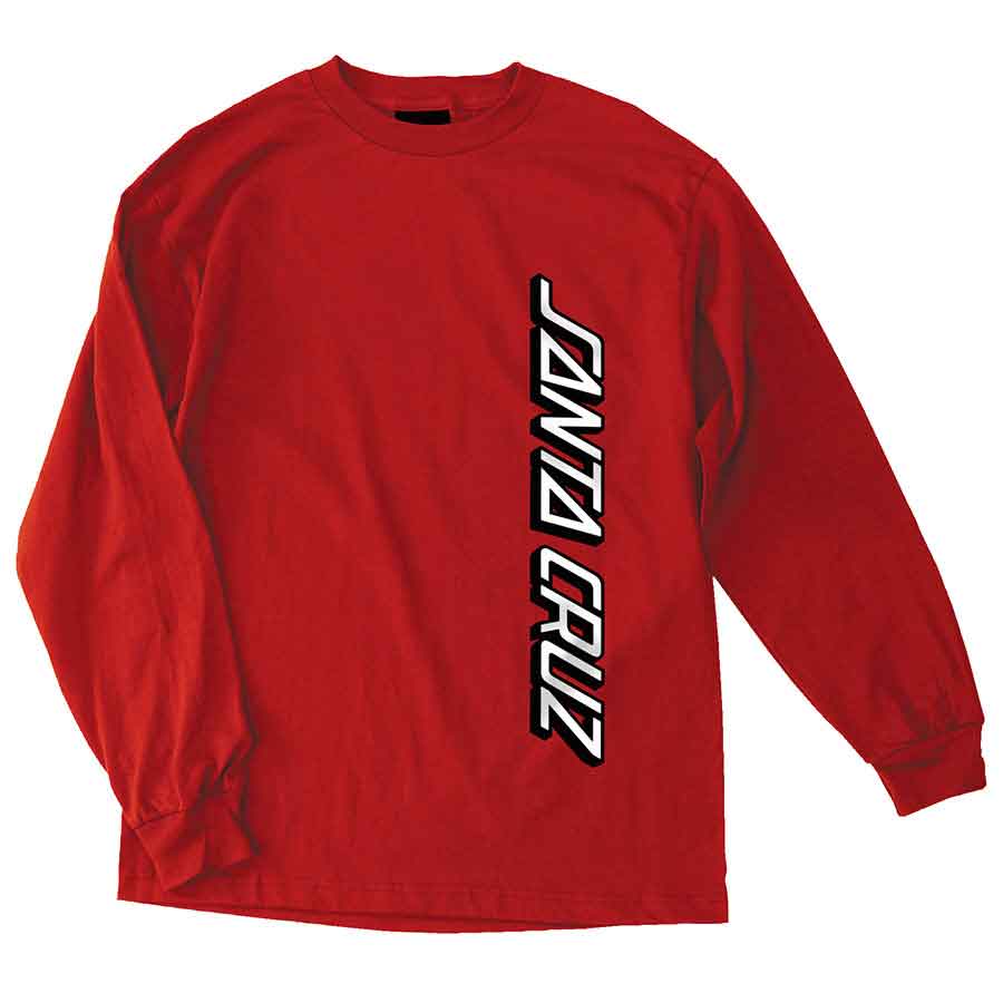 Santa Cruz Vertical Strip Long Sleeve T-Shirt - Red