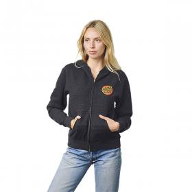Santa Cruz Women's Classic Dot Mid-Weight Zip-Up Hoodie - Charcoal Heather