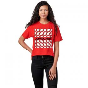 Santa Cruz Women's Flux Crop Boyfriend T-Shirt - Red