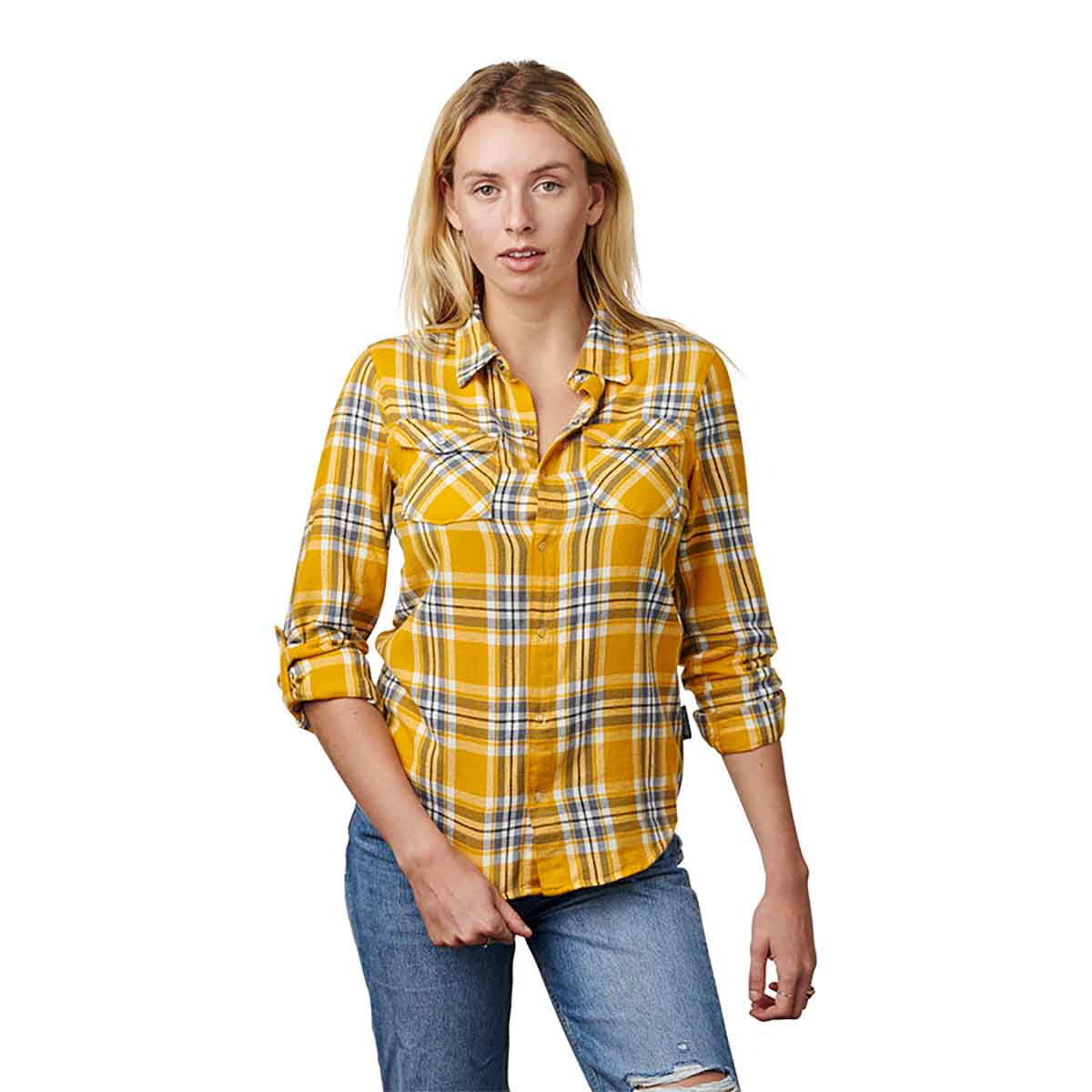 Santa Cruz Women's Opus Long Sleeve Flannel Button Up Shirt - Sunriser ...