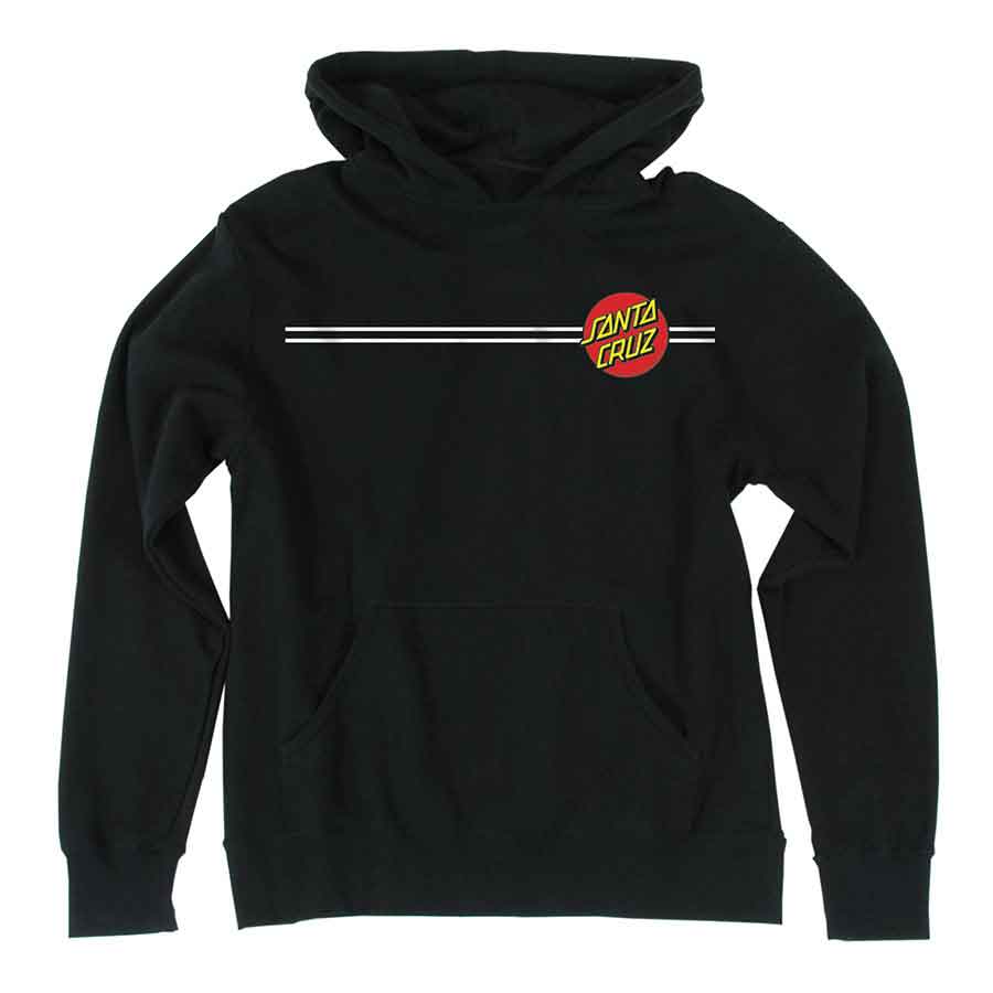 Santa Cruz Skateboards Classic Dot Youth Pullover Hoodie Black SoCal Skateshop