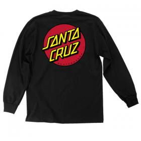 Santa Cruz Classic Dot Long Sleeve T-Shirt - Black