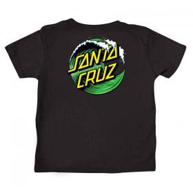 Santa Cruz Wave Dot Toddler T-Shirt - Black