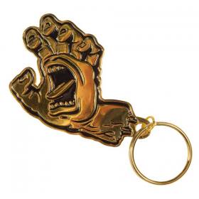 Santa Cruz Screaming Hand Keychain - Gold