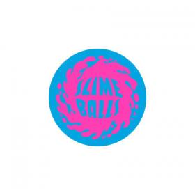 Slime Balls Wheels Splat Logo Clear Mylar Sticker - Blue/Pink/Green 3"