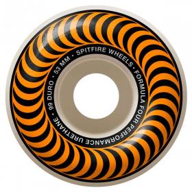 53mm 99a Spitfire Formula Four Classic Wheels - Orange Graphic