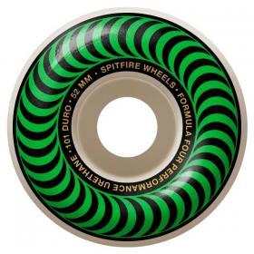 52mm 101a Spitfire Formula Four Classic Wheels - Green Graphic