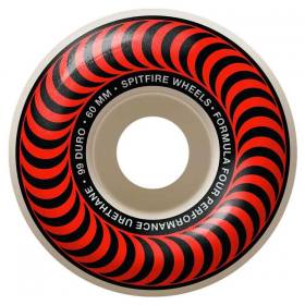 60mm 99a Spitfire Formula Four Classic Wheels - Red Graphic